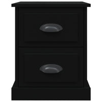 Comodino Nero 39x39x47,5 cm in Legno Multistrato 816146