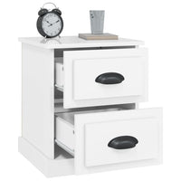 Comodini 2 pz Bianco Lucido 39x39x47,5 cm in Legno Multistrato 816149