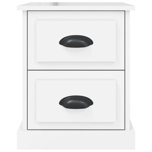 Comodini 2 pz Bianco Lucido 39x39x47,5 cm in Legno Multistrato 816149