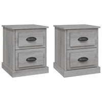Comodini 2 pz Grigio Sonoma 39x39x47,5 cm in Legno Multistrato 816157