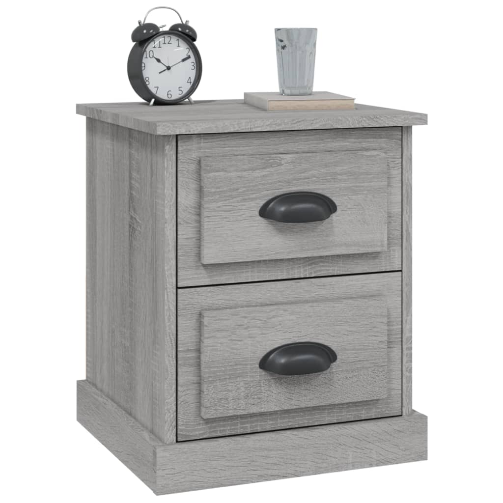 Comodini 2 pz Grigio Sonoma 39x39x47,5 cm in Legno Multistrato 816157