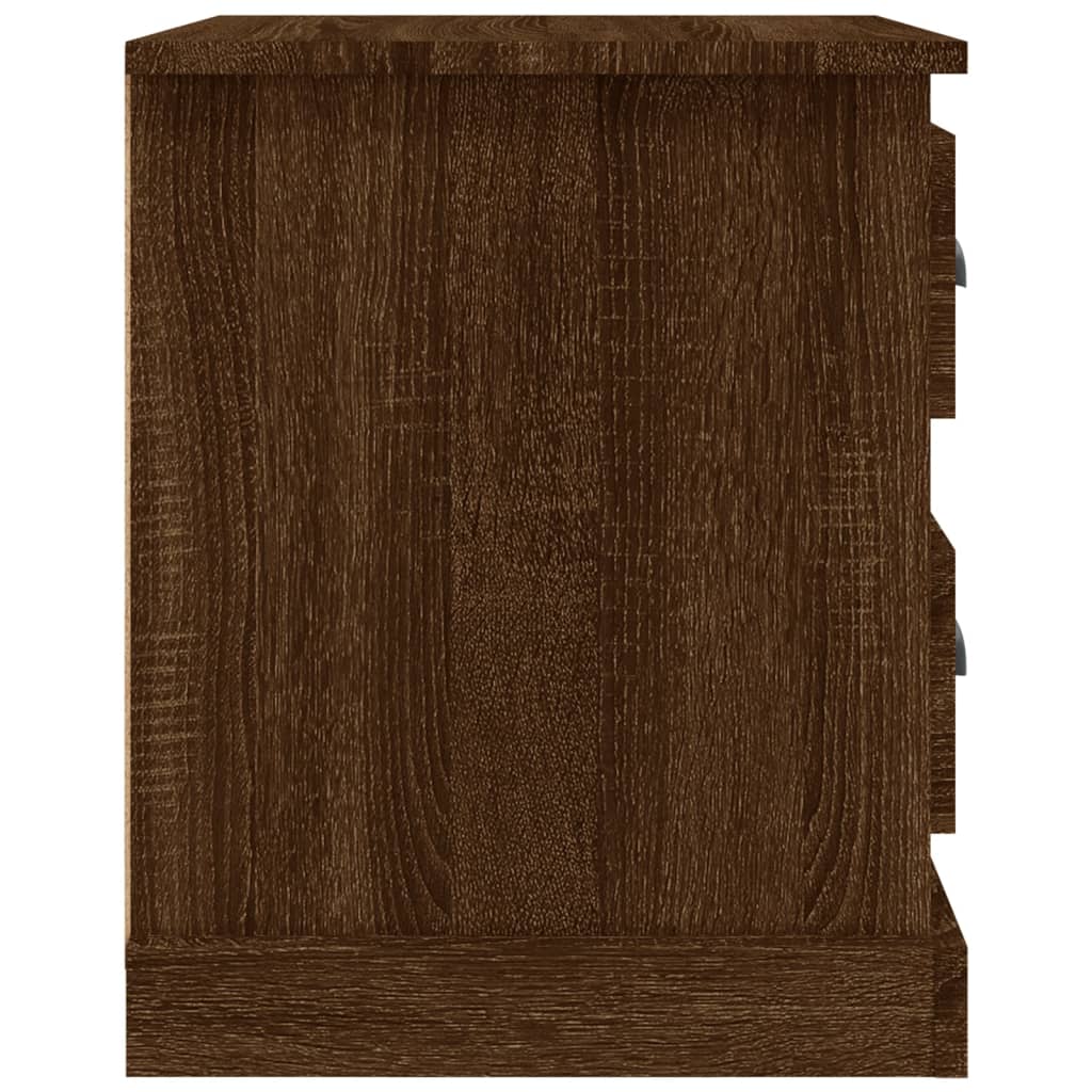 Comodino Rovere Marrone 39x39x47,5 cm in Legno Multistrato 816158