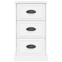 Comodino Bianco 39x39x67 cm in Legno Multistrato 816160