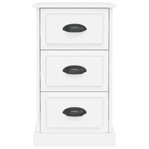 Comodino-Tavolino da notte Bianco 39x39x67 cm in Legno Multistrato