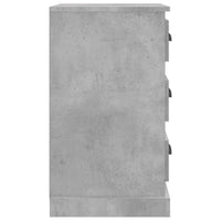 Comodino-Tavolino da notte Grigio Cemento 39x39x67 cm in Legno Multistrato