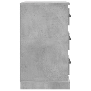 Comodino-Tavolino da notte Grigio Cemento 39x39x67 cm in Legno Multistrato