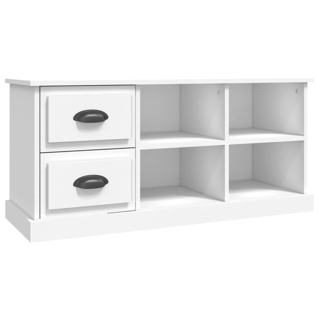 Mobile Porta TV-Mobile per TV-Credenza TV Bianco 102x35,5x47,5 cm in Legno Multistrato