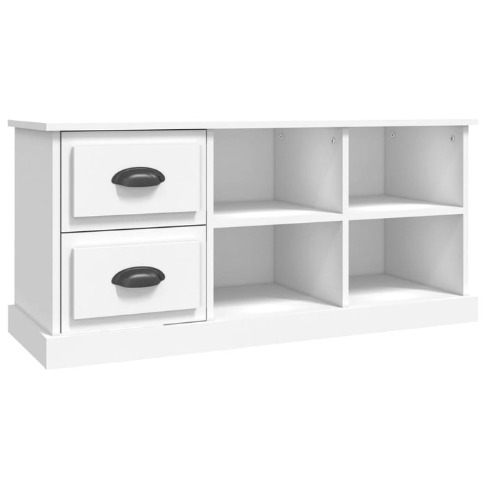 Mobile Porta TV Bianco 102x35,5x47,5 cm in Legno Multistrato 816176