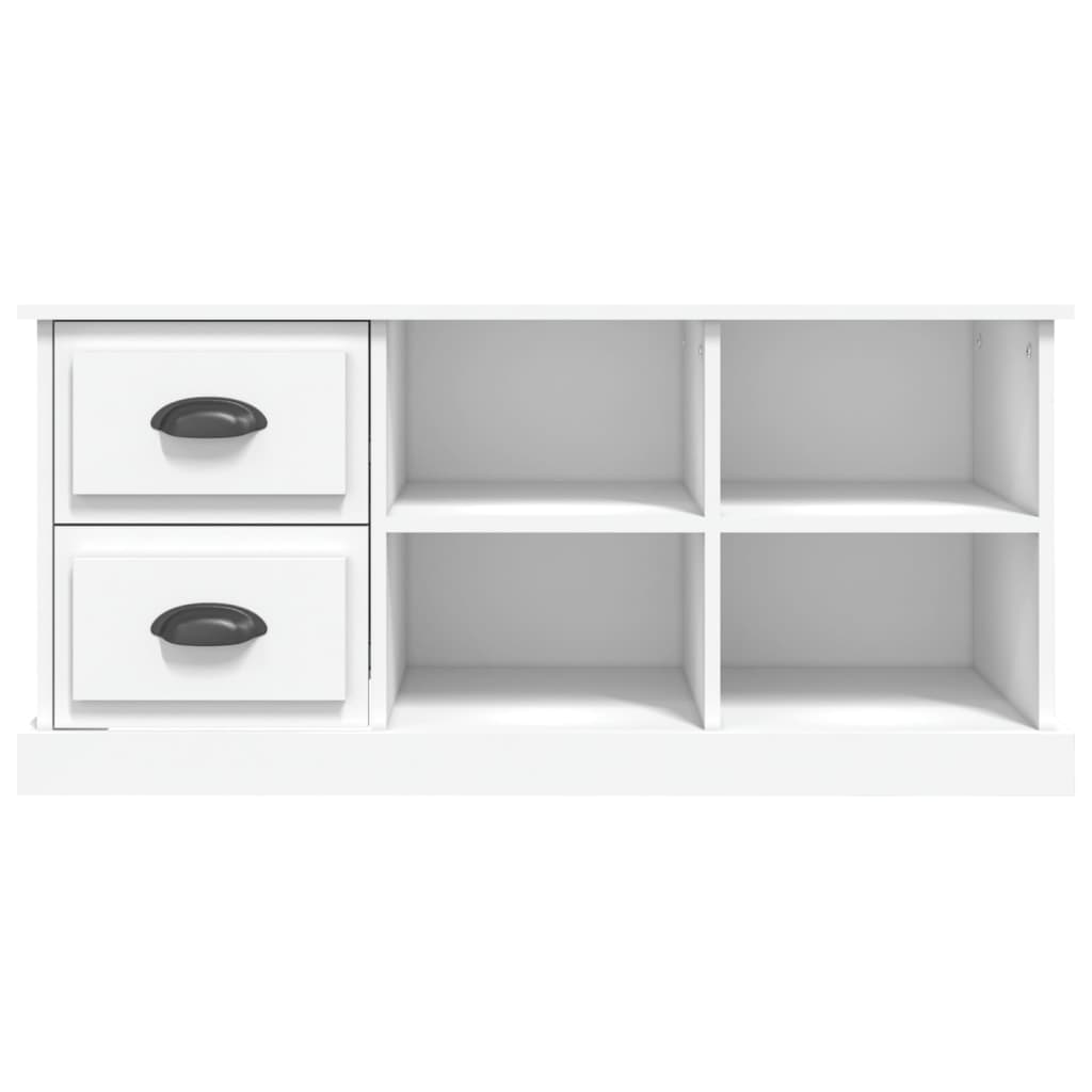 Mobile Porta TV-Mobile per TV-Credenza TV Bianco 102x35,5x47,5 cm in Legno Multistrato