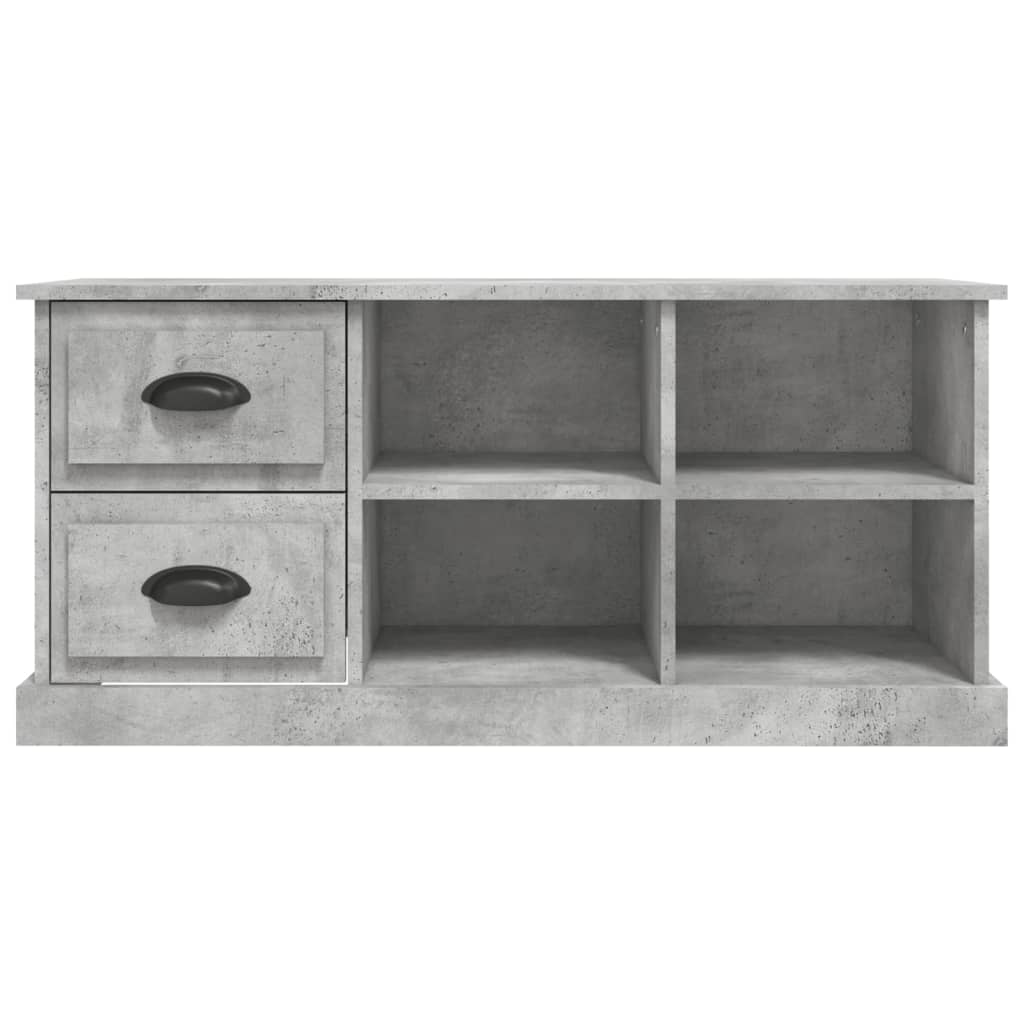 Mobile TV-Credenza TV-Console TV Grigio Cemento 102x35,5x47,5 cm in Legno Multistrato