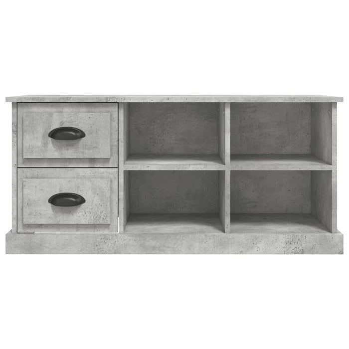 Mobile TV-Credenza TV-Console TV Grigio Cemento 102x35,5x47,5 cm in Legno Multistrato