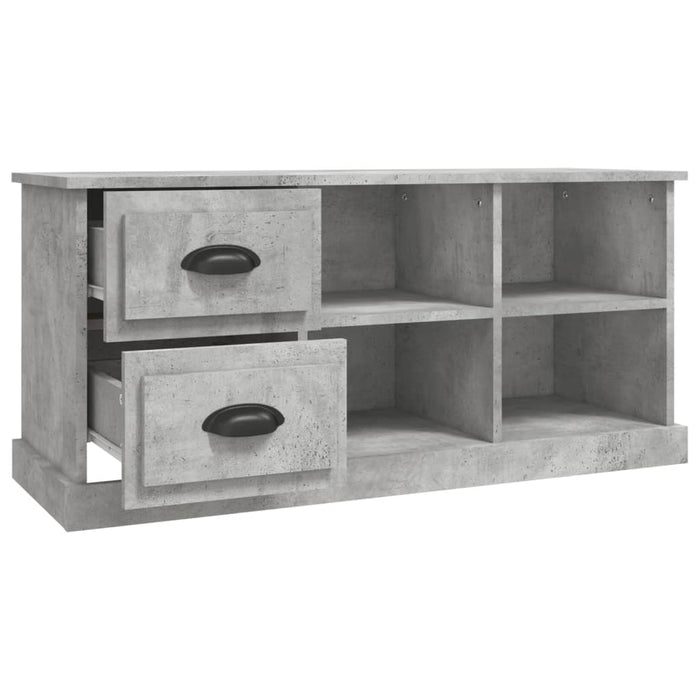 Mobile TV-Credenza TV-Console TV Grigio Cemento 102x35,5x47,5 cm in Legno Multistrato