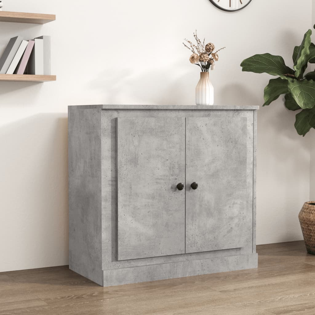 Credenza-Buffet-Armadio da cucina Grigio Cemento 70x35,5x67,5 cm in Legno Multistrato 951748