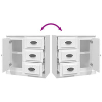 Credenza Bianca 70x35,5x67,5 cm in Legno Multistrato 816192