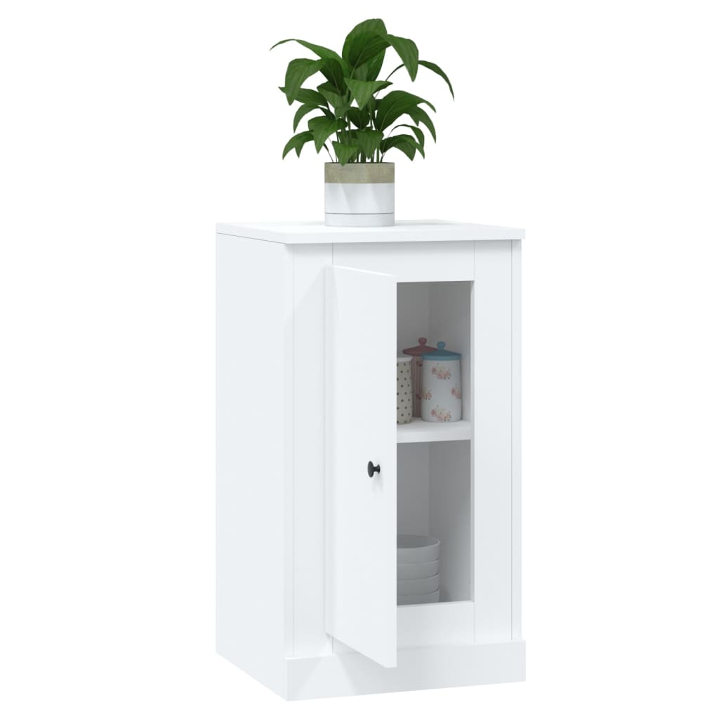 Credenza-Buffet-Armadio da cucina Bianca 37,5x35,5x67,5 cm in Legno Multistrato