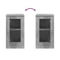 Credenza Grigio Cemento 37,5x35,5x67,5 cm in Legno Multistrato