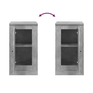 Credenza Grigio Cemento 37,5x35,5x67,5 cm in Legno Multistrato 816208