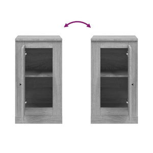 Credenze 2pz Grigio Sonoma 37,5x35,5x67,5 cm Legno Multistrato 816213