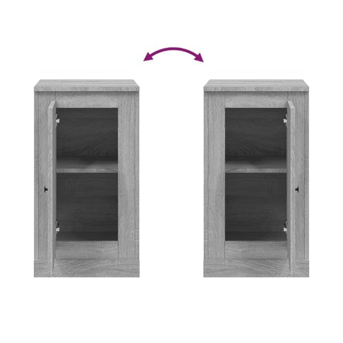 Credenze 2pz Grigio Sonoma 37,5x35,5x67,5 cm Legno Multistrato 816213
