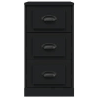 Credenza Nera 36x35,5x67,5 cm in Legno Multistrato 816217