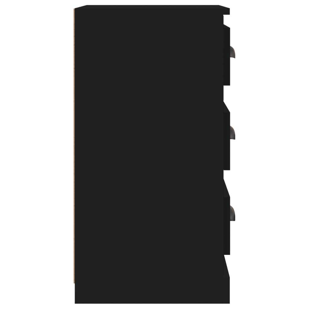Credenza Nera 36x35,5x67,5 cm in Legno Multistrato 816217
