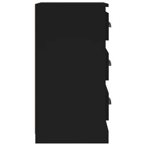 Credenza Nera 36x35,5x67,5 cm in Legno Multistrato 816217