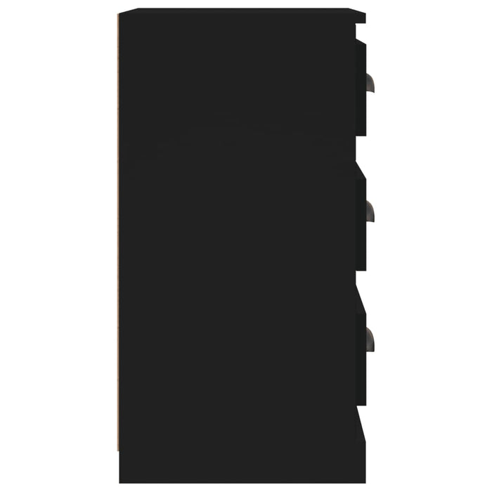 Credenza Nera 36x35,5x67,5 cm in Legno Multistrato 816217