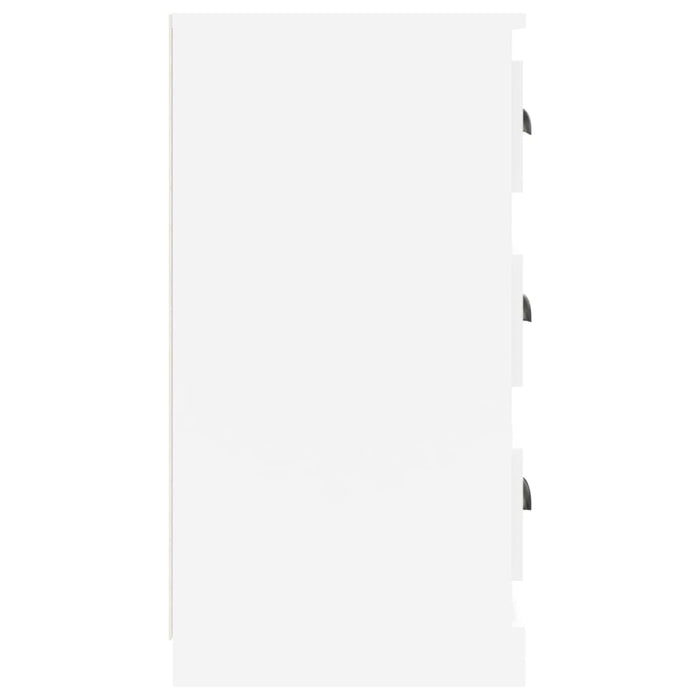 Credenza Bianco Lucido 70x35,5x67,5 cm in Legno Multistrato 816226