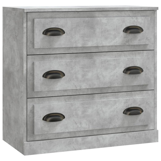 Credenza Grigio Cemento 70x35,5x67,5 cm in Legno Multistrato 816228