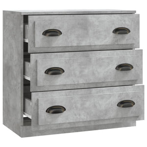Credenza Grigio Cemento 70x35,5x67,5 cm in Legno Multistrato 816228