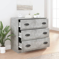 Credenza Grigio Cemento 70x35,5x67,5 cm in Legno Multistrato 816228