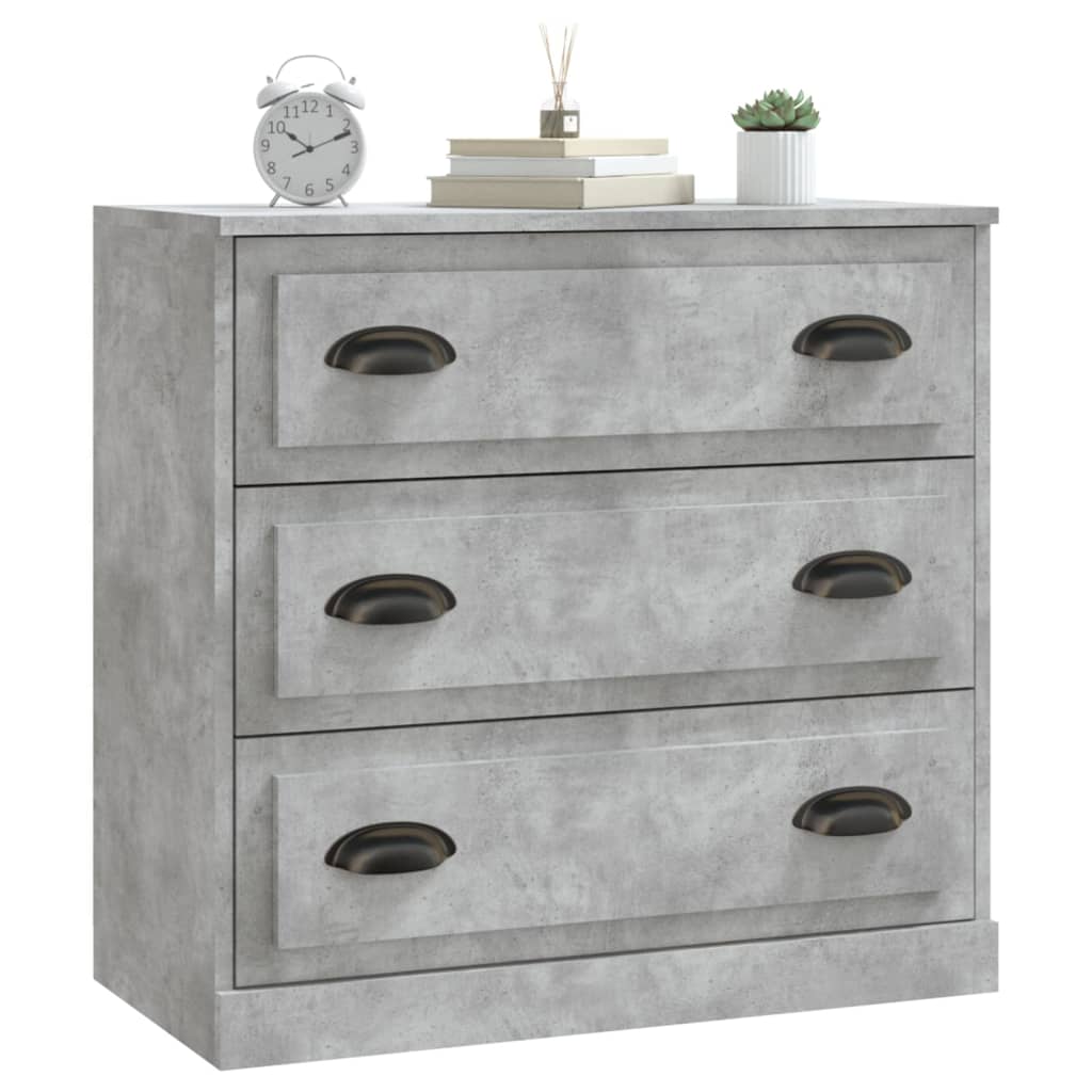 Credenza Grigio Cemento 70x35,5x67,5 cm in Legno Multistrato 816228