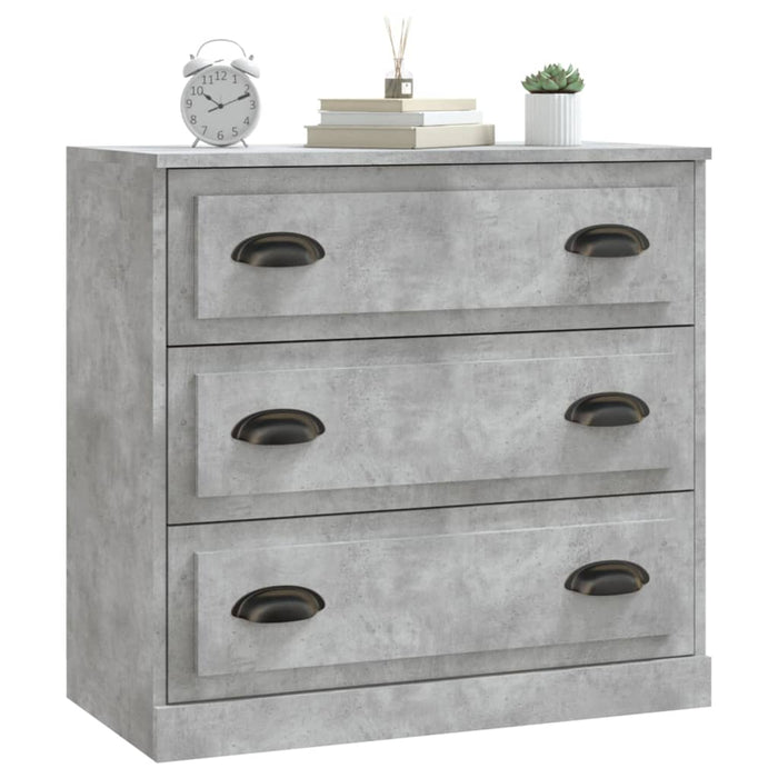 Credenza Grigio Cemento 70x35,5x67,5 cm in Legno Multistrato 816228