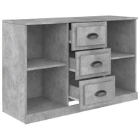 Credenza Grigio Cemento 104,5x35,5x67,5 cm in Legno Multistrato 816236