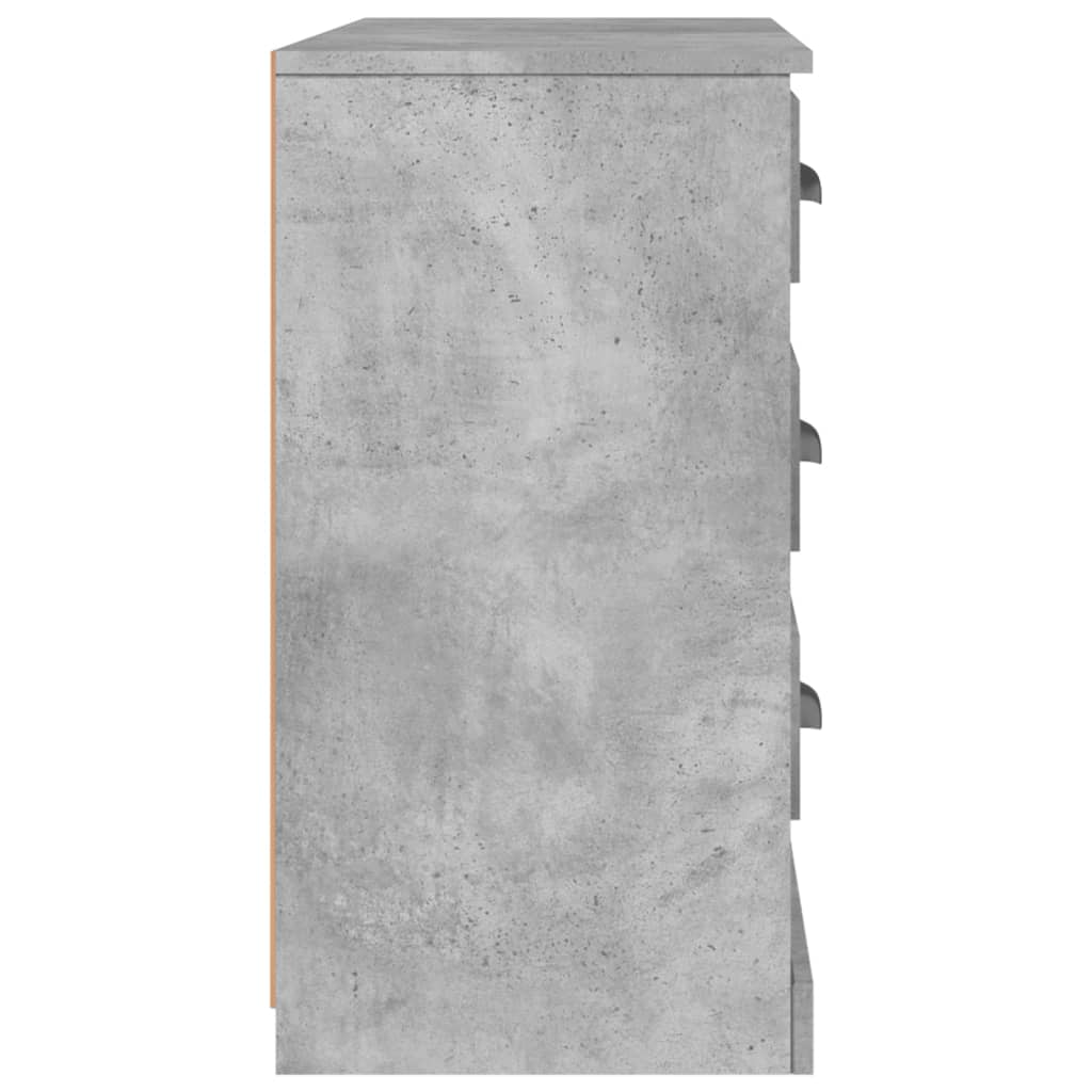 Credenza Grigio Cemento 104,5x35,5x67,5 cm in Legno Multistrato 816236