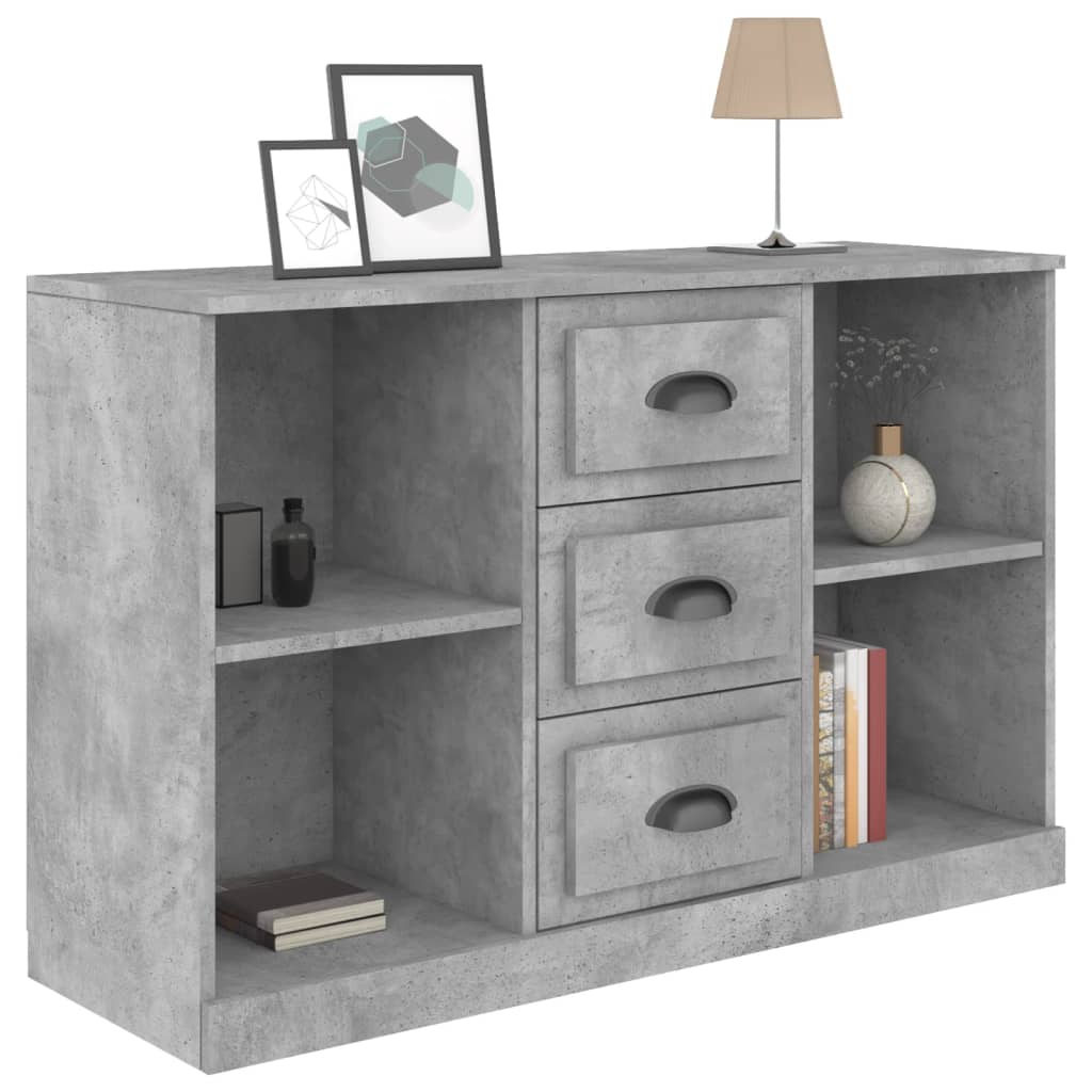 Credenza Grigio Cemento 104,5x35,5x67,5 cm in Legno Multistrato 816236