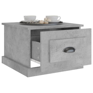 Tavolino da Salotto Grigio Cemento 50x50x35cm Legno Multistrato 816252