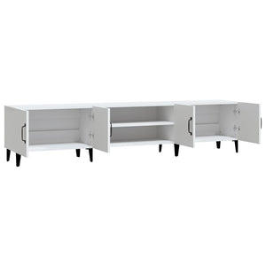 Mobile TV-Credenza TV-Console TV Bianco 180x31,5x40 cm in Legno Massello di Argilla 483043