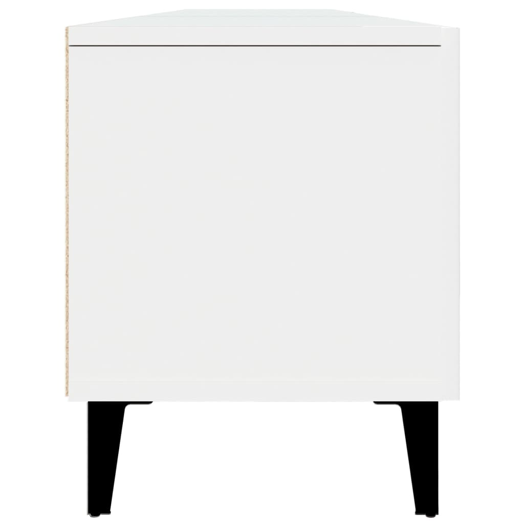 Mobile TV-Credenza TV-Console TV Bianco 180x31,5x40 cm in Legno Massello di Argilla 483043