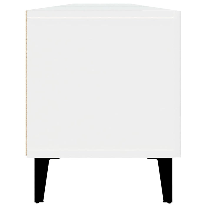 Mobile TV-Credenza TV-Console TV Bianco 180x31,5x40 cm in Legno Massello di Argilla 483043
