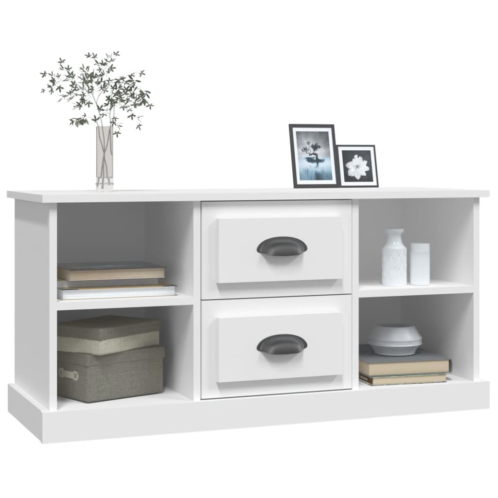 Mobile Porta TV Bianco 99,5x35,5x48 cm in Legno Multistrato 816272