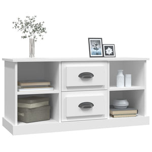 Mobile Porta TV Bianco 99,5x35,5x48 cm in Legno Multistrato 816272
