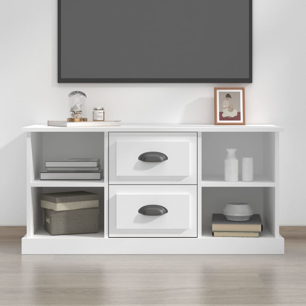 Mobile Porta TV Bianco 99,5x35,5x48 cm in Legno Multistrato 816272