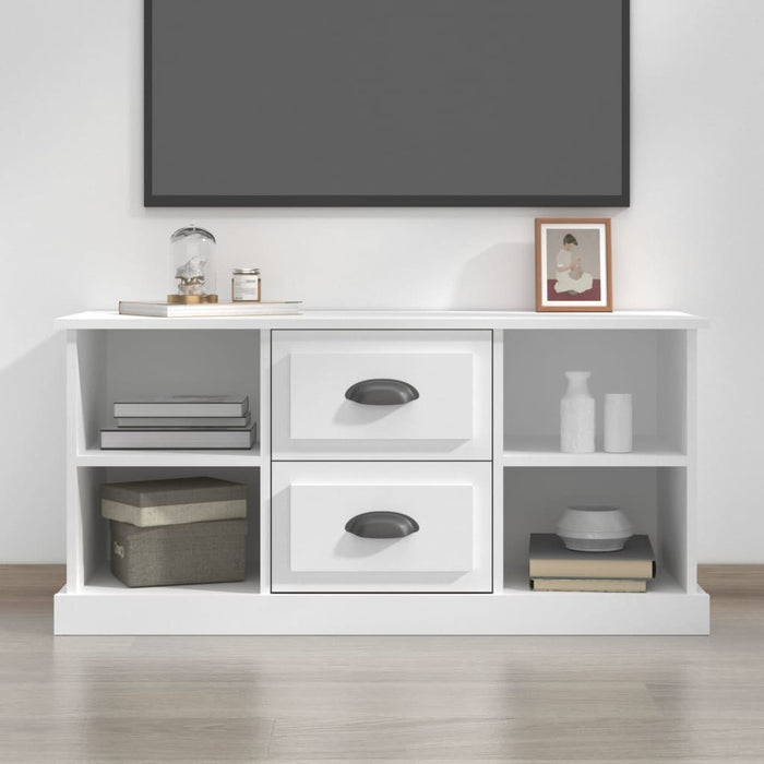 Mobile Porta TV Bianco 99,5x35,5x48 cm in Legno Multistrato 816272