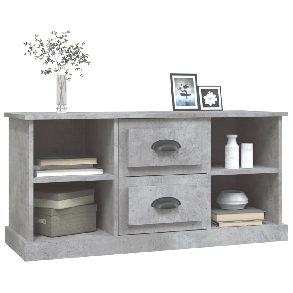 Mobile Porta TV Grigio Cemento 99,5x35,5x48cm Legno Multistrato 816276