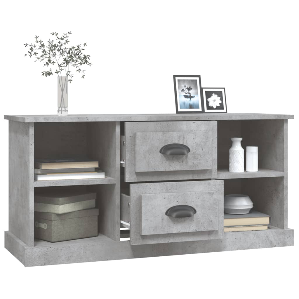 Mobile Porta TV Grigio Cemento 99,5x35,5x48cm Legno Multistrato 816276