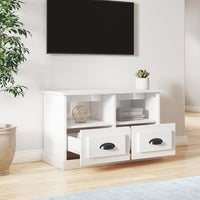 Mobile Porta TV Bianco Lucido 80x35x50 cm in Legno Multistratocod mxl 129850