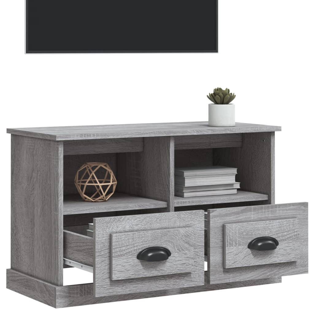 Mobile Porta TV Grigio Sonoma 80x35x50 cm in Legno Multistrato 816286