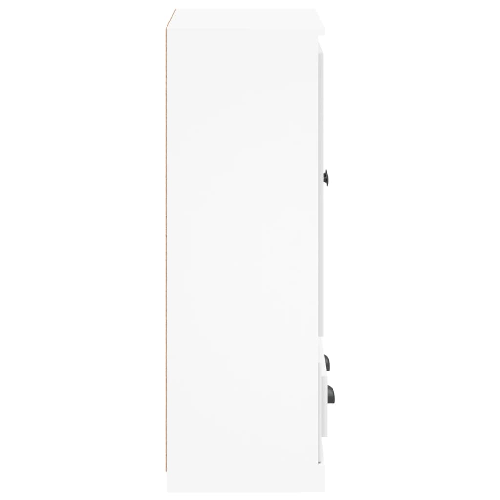 Credenza Bianca 60x35,5x103,5 cm in Legno Multistrato 816296