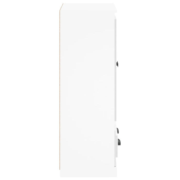 Credenza Bianca 60x35,5x103,5 cm in Legno Multistrato 816296